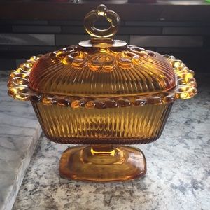 Carnival glass dish
